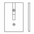 Leviton Wallplates 2 Gang 1 Tgle 1 Dup Recep Wlplt Mw Wht 80505-W